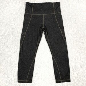 Athleta Salutation Stash Pocket II Crop Leggings Womens Small Gray Heather
